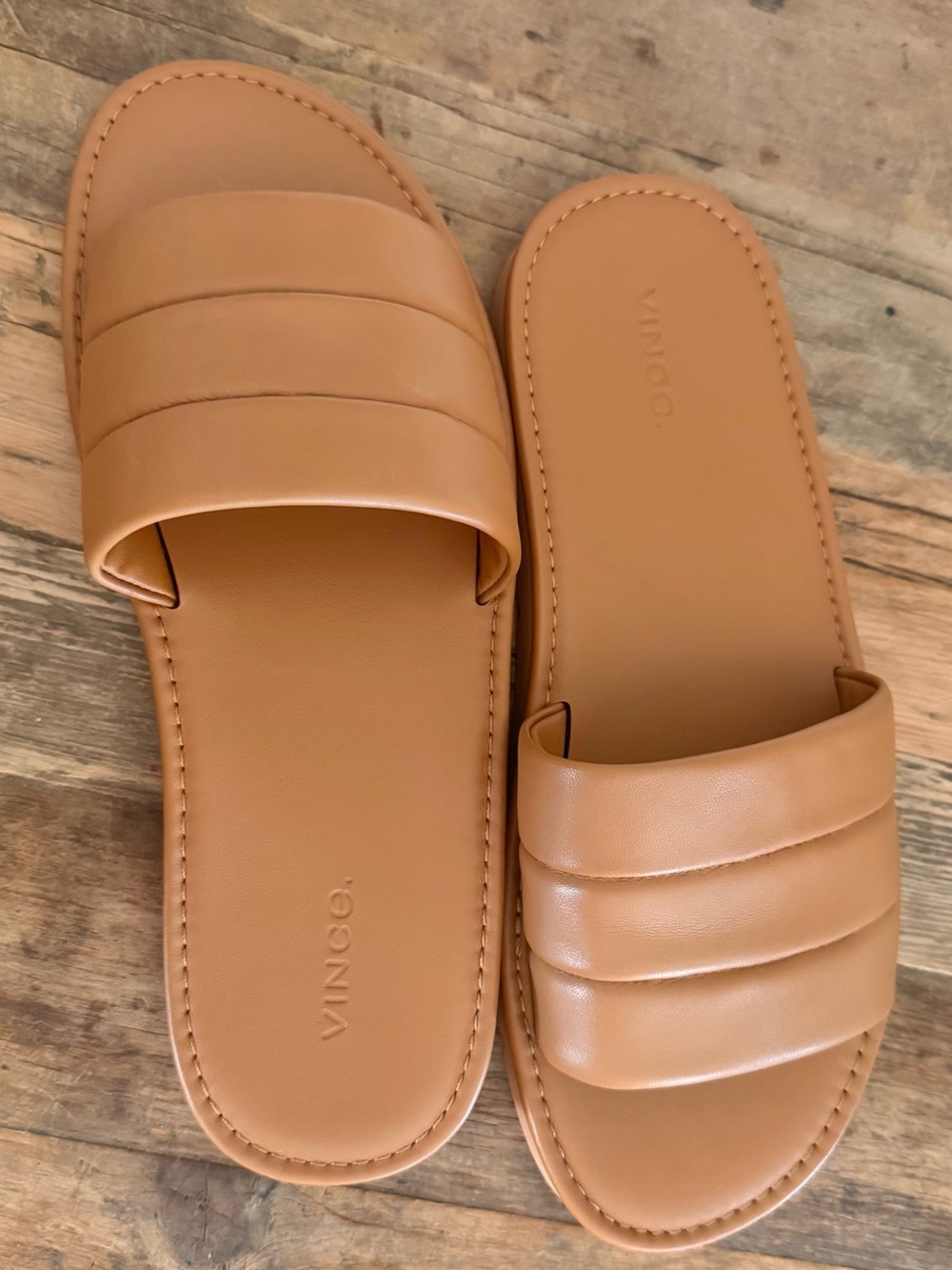 VINCE. Olina Leather Slip-On Padded Footbed Slide Sandal 9.5 - Picture 9 of 12